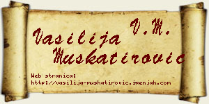 Vasilija Muškatirović vizit kartica